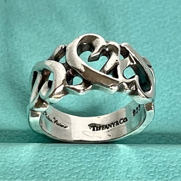 Tiffany & Co. Jewelry - Tiffany & Co Paloma Picasso Triple Loving Heart Ring - Silver - Sz 4 - RETIRED